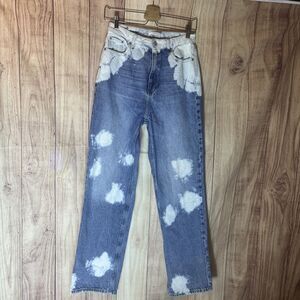 Pacsun Jeans Denim Size 28 High Rise 90s Boyfriend Bleached Tie Dye Baggy Loose